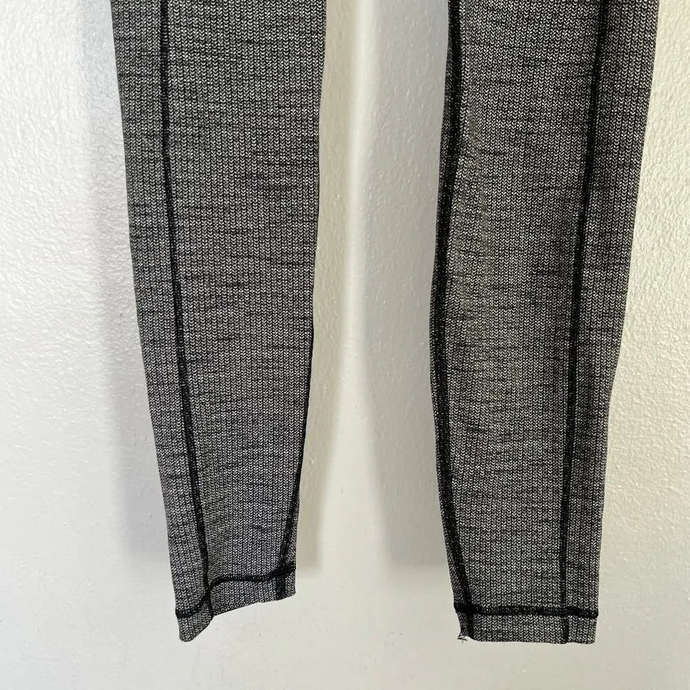 Lululemon Leggings Speed Up Tight Leggings Luxtreme Pockets Heathered Black Sz 4